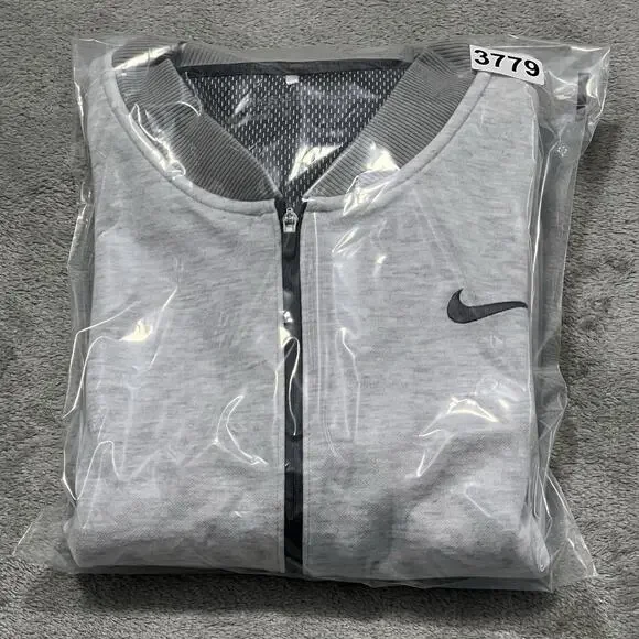 Nike Jacket Womens L Gray Golf Long Sleeve Full Zip Bomber - Picture 14 of 14